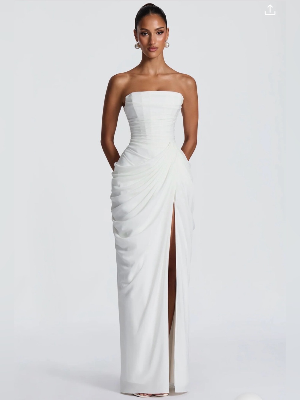 Babyboo Cyra White Maxi Dress - Picture 3 of 9